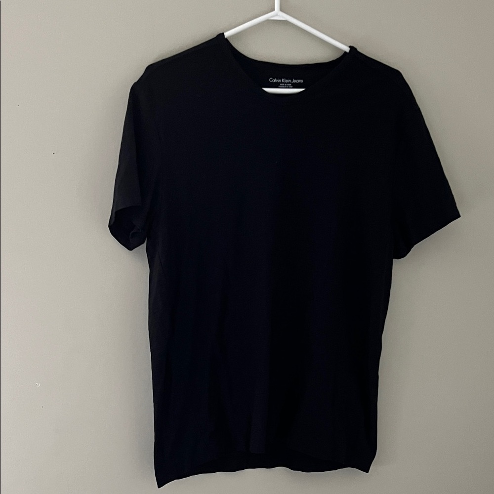 Calvin Klein Jeans Black Crew Neck T Shirt Men’s Medium 100% Cotton